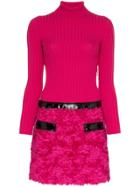 Moschino Knitted Two Piece Cotton-blend Dress - Pink & Purple