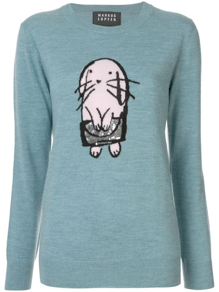 Markus Lupfer Sequin Bunny Jumper - Blue