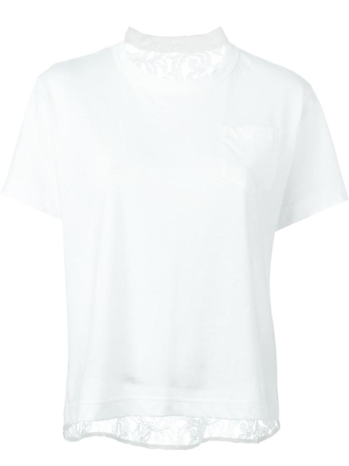 Sacai Lace Panel T-shirt