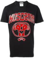 Moschino Varsity Logo T-shirt, Men's, Size: 52, Black, Cotton