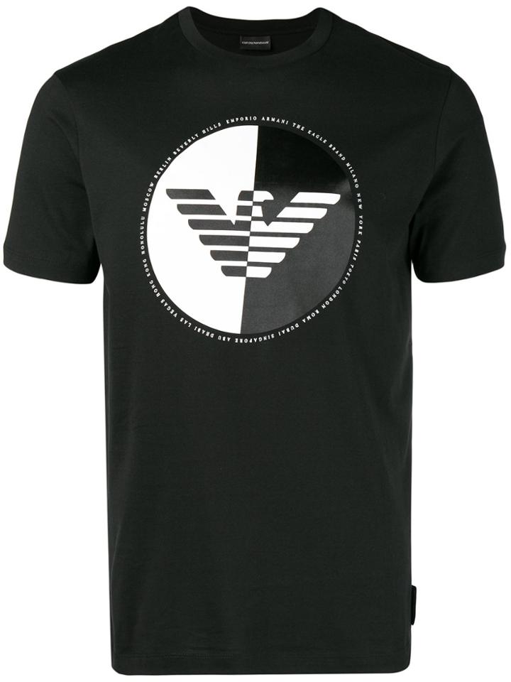 Emporio Armani Monochrome Logo Patch T-shirt - Black