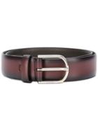 Canali Classic Buckle Belt - Red