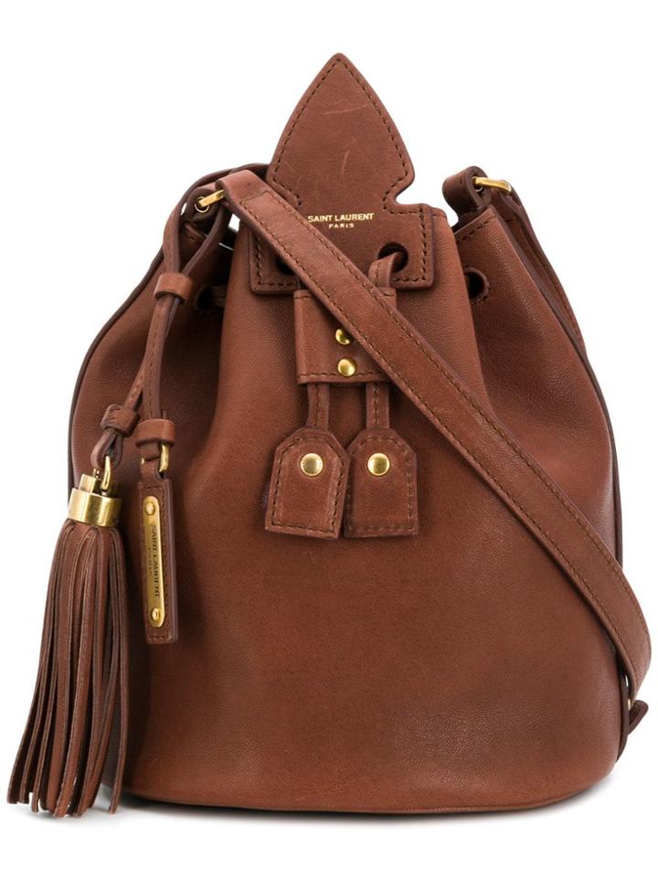 Saint Laurent Classic Bucket Bag - Brown
