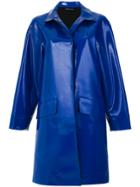 Gloria Coelho Vinyl Cape Coat - Blue