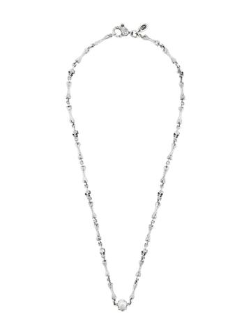 Elf Craft Skull And Bones Necklace - Silver