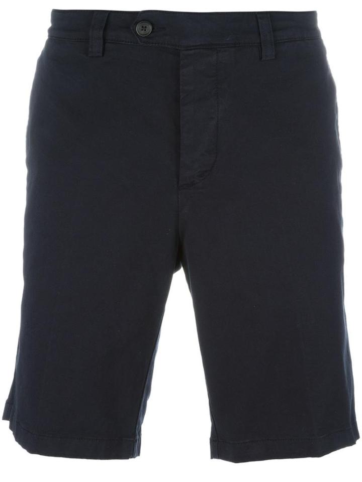 Ami Alexandre Mattiussi Classic Chino Shorts, Men's, Size: Large, Blue, Cotton/spandex/elastane