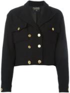 Chanel Vintage Bouclé Fitted Jacket, Women's, Size: 36, Black
