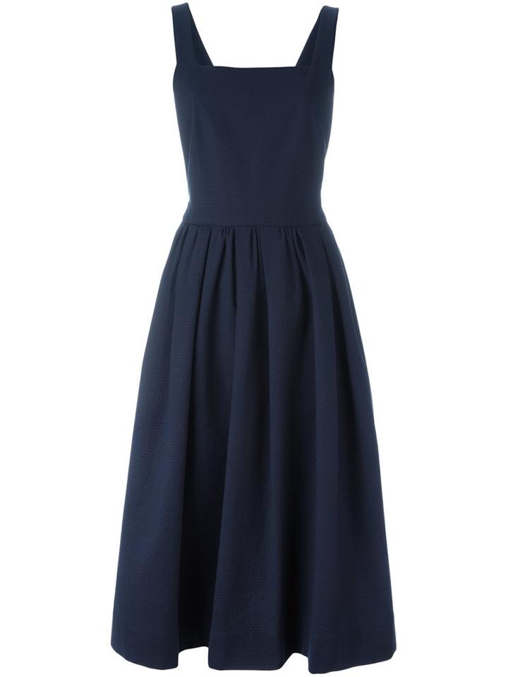Jil Sander Navy Pinafore Dress