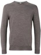 Eleventy - Round Neck Sweatshirt - Men - Silk/merino - L, Brown, Silk/merino