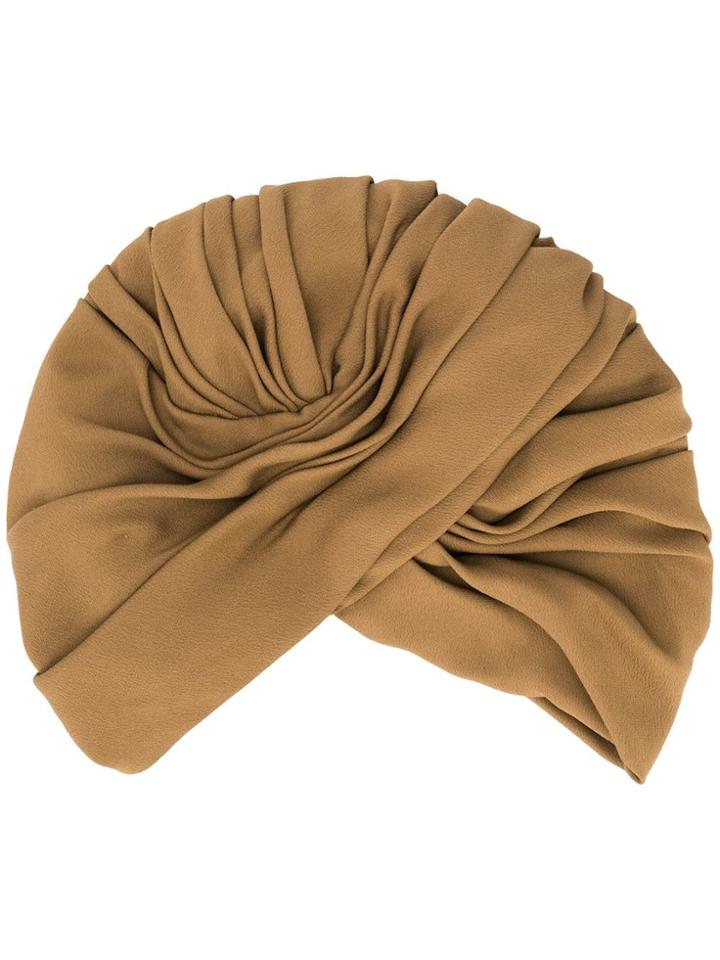 Fabiana Filippi Turban Cap - Brown