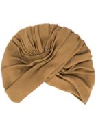 Fabiana Filippi Turban Cap - Brown