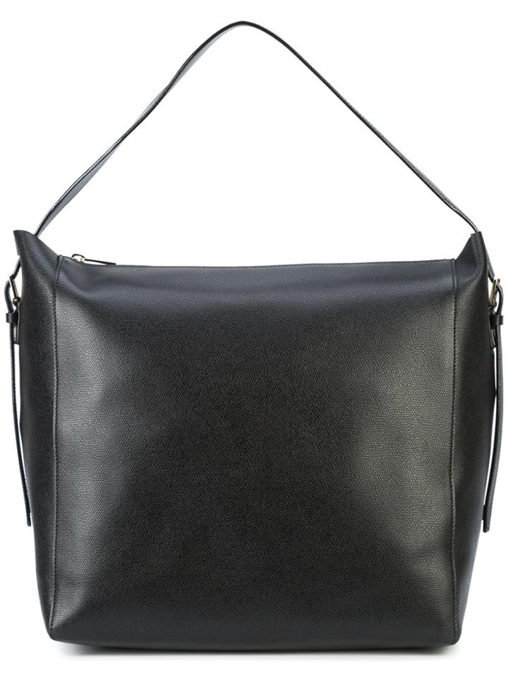 Valextra Square Single Strap Tote Bag - Black