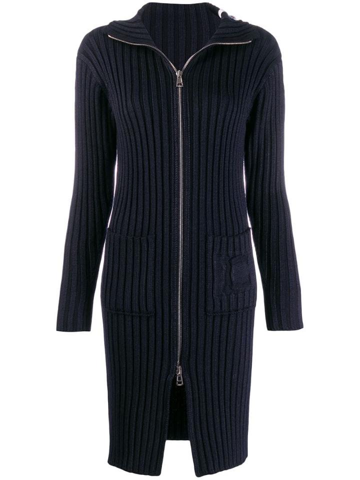 Chloé Ribbed Cardi-coat - Blue