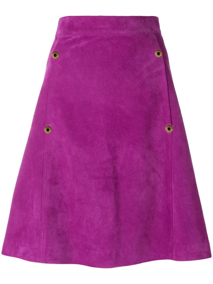 Paul Smith High-waisted A-line Skirt - Pink & Purple