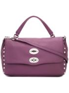 Zanellato Studded Detailing Tote, Women's, Pink/purple, Calf Leather/metal (other)