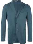 Boglioli Three Button Blazer, Men's, Size: 52, Green, Cotton/spandex/elastane/cupro