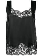 Givenchy - Sleeveless Lace Top - Women - Silk/cotton/polyamide - 38, Black, Silk/cotton/polyamide