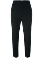 Red Valentino Cropped Trousers, Women's, Size: 40, Black, Polyester/spandex/elastane/viscose/polyester
