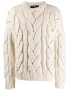 Dsquared2 Chunky Cable Knit Jumper - Neutrals