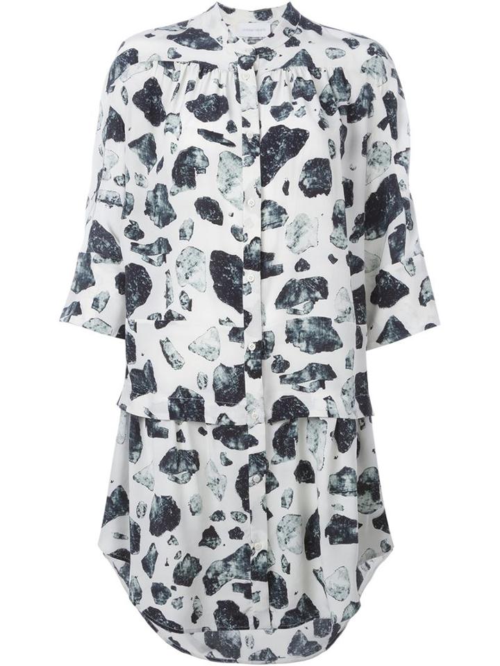 Christian Wijnants Dopa Drop Waist Pleated Shirt Dress, Women's, Size: 38, White, Silk