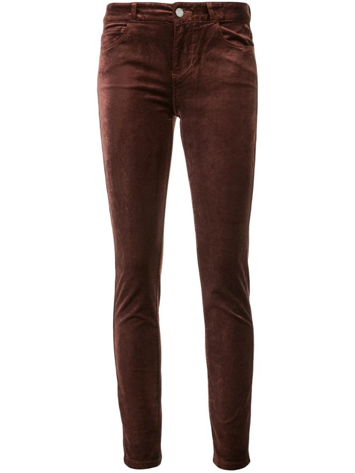 Paige Mid-rise Skinny Jeans - Brown