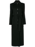Helmut Lang - Tailored Single-breasted Coat - Women - Silk/cashmere/wool - M, Black, Silk/cashmere/wool