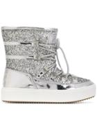 Chiara Ferragni Glitter Snow Boots - Silver
