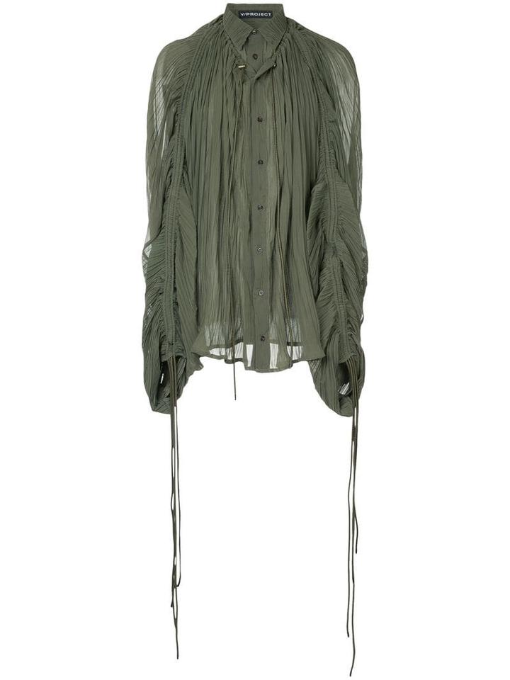 Y/project Pleated Button Shirt - Green