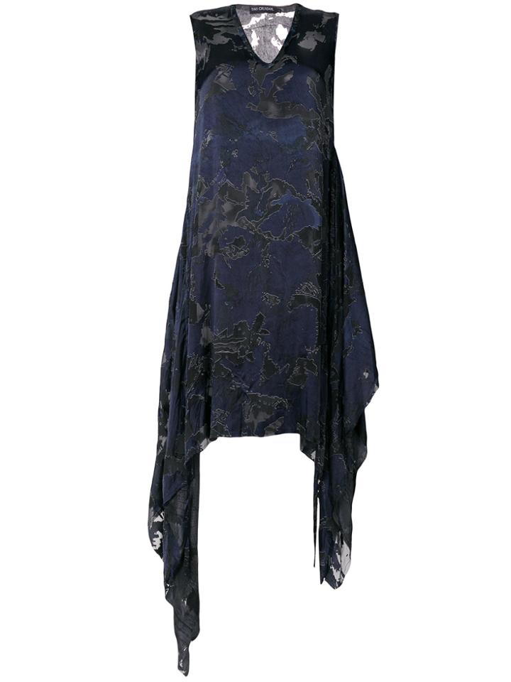 Ivan Grundahl V-neck Sharkbite Dress - Blue