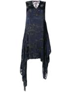 Ivan Grundahl V-neck Sharkbite Dress - Blue