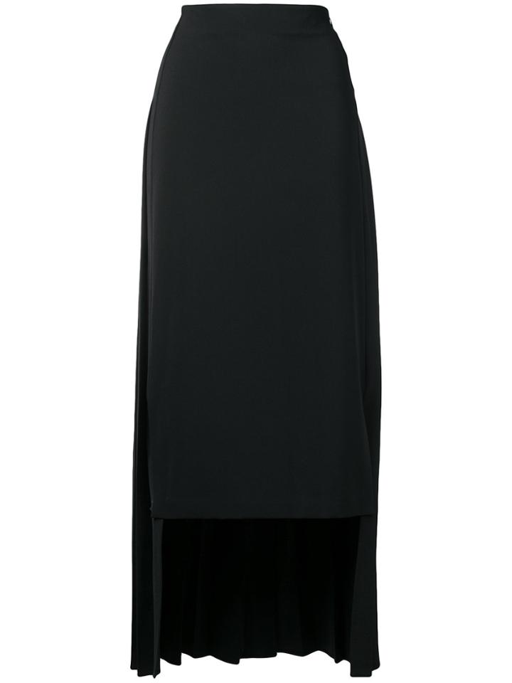 Maison Margiela Asymmetric Pleated Skirt - Black