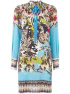 Roberto Cavalli 'day Dream' Dress, Women's, Size: 50, Blue, Silk