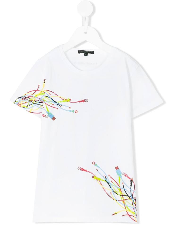 Frankie Morello Kids - Printed T-shirt - Kids - Cotton - 5 Yrs, White