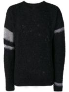 Thom Krom Distressed Knit Jumper - Black