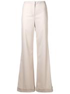 The Row Flared Trousers - Neutrals