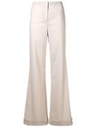 The Row Flared Trousers - Neutrals