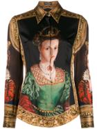 Dolce & Gabbana Queen Print Long Sleeve Shirt - Brown