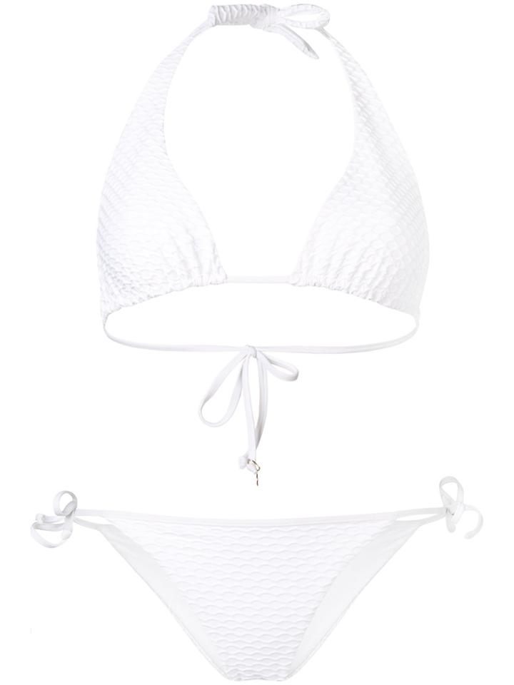 Fisico Triangle Style Bikini - White