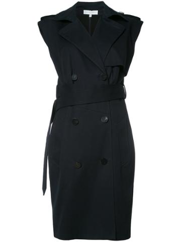 Nellie Partow V-neck Wrap Dress, Women's, Size: 10, Blue, Silk/cotton