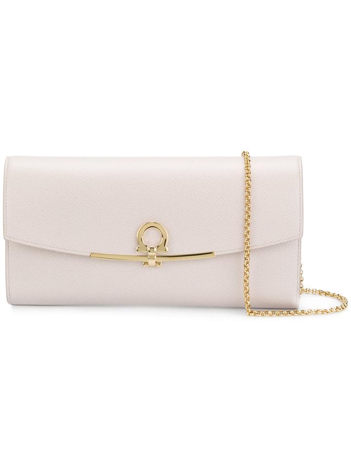 Salvatore Ferragamo Gancio Shoulder Bag - Nude & Neutrals