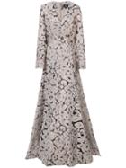J. Mendel - Leopard Print V-neck Gown - Women - Silk/polyester - 14, Yellow/orange, Silk/polyester