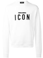 Dsquared2 Icon Slogan Sweatshirt - White
