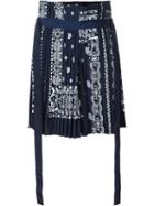 Sacai Bandana Print Pleated Skirt