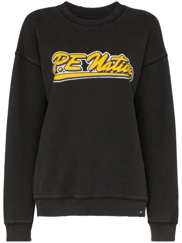 P.e Nation Ringer Logo Print Sweatshirt - Black