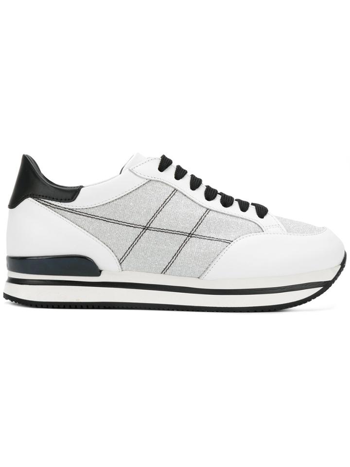 Hogan Embroidered Sneakers - White