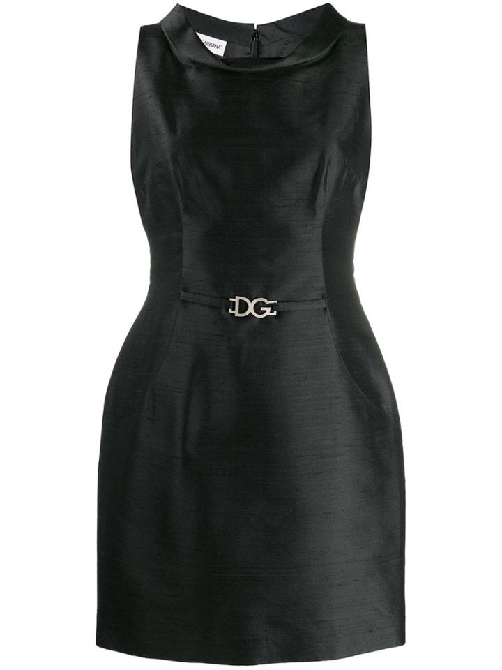 Dolce & Gabbana Vintage 1990's Sleeveless Shift Dress - Black