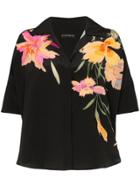 Etro Floral Print Silk Shirt - Black