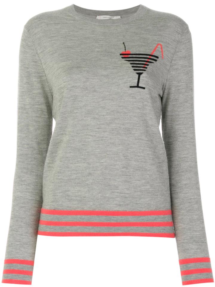 Chinti & Parker Cocktail Intarsia Jumper - Grey