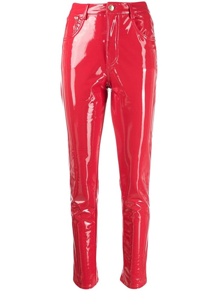 Chiara Ferragni Flirting Vinyl Trousers - Red