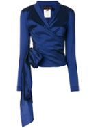 Talbot Runhof Ruched Asymmetric Fitted Jacket - Unavailable
